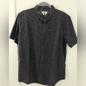 Vissla surf men’s button down size L blue purple pattern clean fresh 🤙🏼